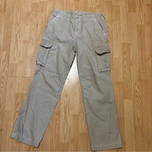 True Religion Women's Wide Leg Cargo Pants in Beige